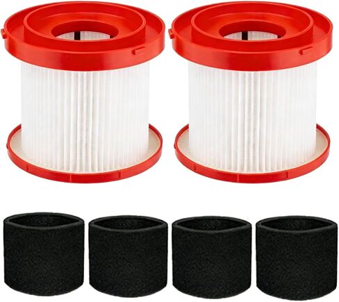2 Pack HEPA Filter Replacement Compatible with Milwaukee 49-90-1900 for M18 M12 Cordless Wet Dry Vacuums 0880-20 0960-20 0970-20 in Kuwait