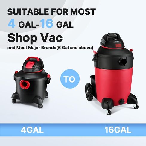 Shop-Vac 2 Pack Cartridge Filter with 1 Pack Upgraded Universal Retainer | 90350/90304/90344 Cartridge Filter, Fits Most 4-16 Gallon Shop-Vac Wet/Dry Vacuums, Nanofiber Filtration Paper, Reusable in Kuwait