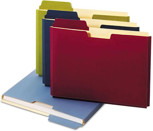 Pendaflex Globe-Weis/Pendaflex File Folder Pockets, 150 Sheet Capacity, Letter Size, Double Top, 1/3 Cut Tabs, Assorted Colors, 10 Pack (FP153L10 ASST) in Saudi Arabia