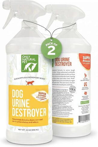Only Natural Pet Advanced Dog Stain + Odor Remover with Oxy, All-Natural Professional Strength Enzymatic Cleaner - Pet Stain and Urine Odor Remover- 32 Fl Oz in Kuwait