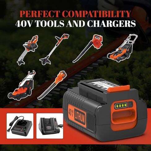 4.0Ah Replacement for Black and Decker 40V Max Battery LBX2040 LBX1540 LBXR36 LBXR2036 LBX2540, 40 Volt Lithium-ion Battery Compatible with Black and Decker 36V/40V Weed Eater Lawn Mower Trimmer in Kuwait