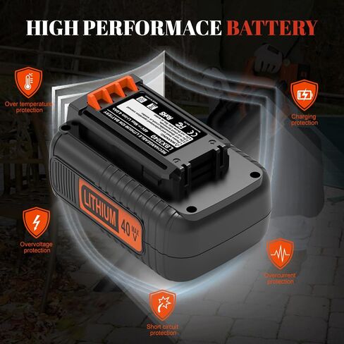 4.0Ah Replacement for Black and Decker 40V Max Battery LBX2040 LBX1540 LBXR36 LBXR2036 LBX2540, 40 Volt Lithium-ion Battery Compatible with Black and Decker 36V/40V Weed Eater Lawn Mower Trimmer in Kuwait