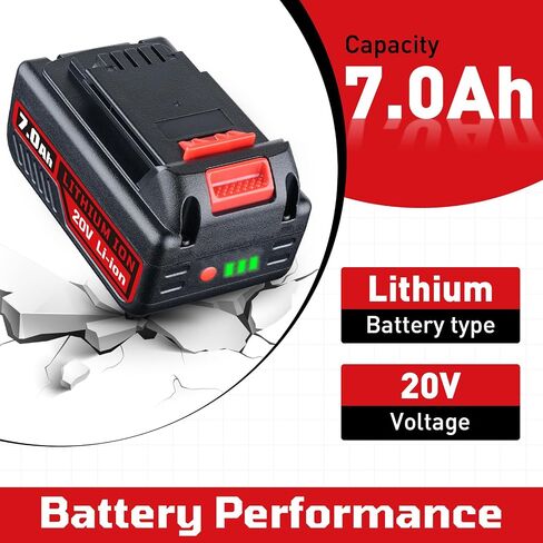 LB2X4020 2Pack 20V 7.0Ah Replacement for Black and Decker 20V Battery, Compatible with Black and Decker LBXR20 LB20 LBX20 LBX4020 LB2X4020-OPE LBXR20-OPE LBX4020 Cordless Power Tools in Kuwait