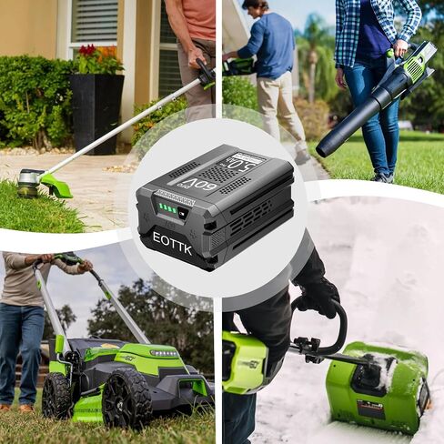 EOTTK Upgraded 5000mAh Replacement for Greenworks 60V Battery | compatible with greenworks pro 60v LB60A00 LB60A01 LB60A02 LB60A03 cordless tools in Kuwait