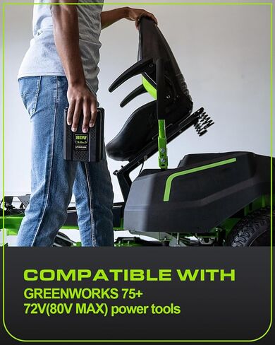 VANTTECH Upgraded 5.0Ah 80V GBA80200 Replacement for Greenworks 80V Battery GBA80250 GBA80300 GBA80400 GBA80500 BAB740 Compatible with Greenworks 80 Volt Max Pro Tools and Mowers in Kuwait
