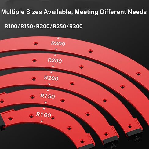 5Pcs Round Corner Radius Template, Aluminum Alloy Radius Jig Router Template for Woodworking, Arc Cutting Auxiliary Tool, Corner Positioning Jig, R100 R150 R200 R250 R300 in Kuwait