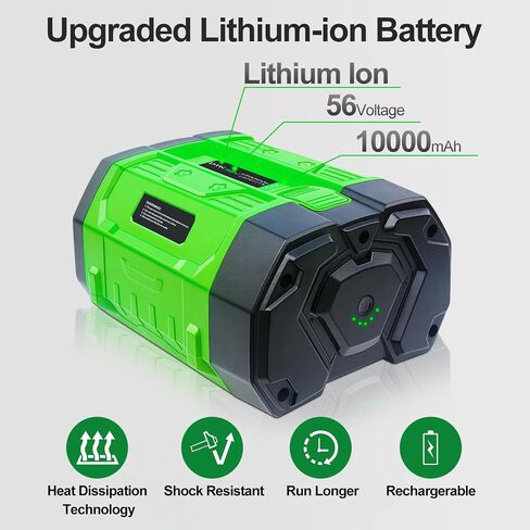 DTK 2 Packs Updated Replacement for EGO 56V Battery 10000mAh Cordless Tool 560Wh BA4200 BA4200T 10AH in Kuwait