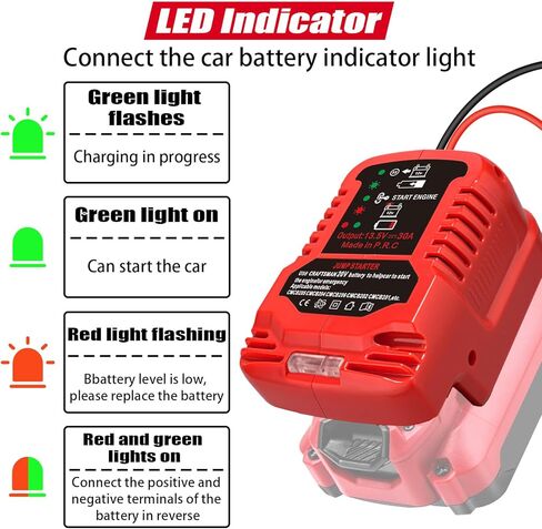 Jump Starter Adapter for Craftsman 20V Battery,for Car 12V Battery,Upgraded Version Starter in Kuwait