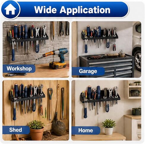 51 Hole Wall Tool Rack Metal Screwdriver Organizer | 51-hole metal tool rack for screwdrivers, pliers, wrenches, wall mount garage workshop storage, heavy duty organizer in Kuwait