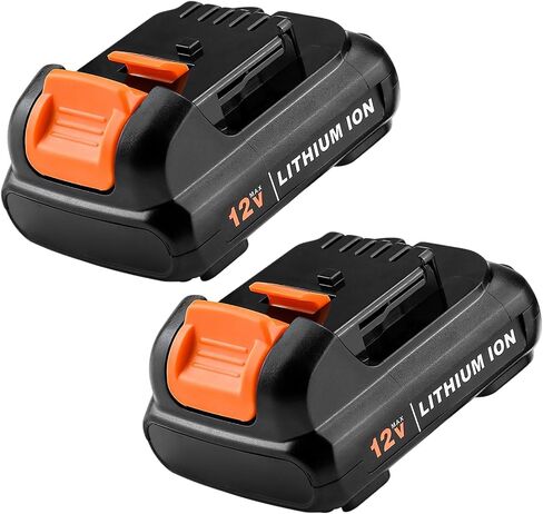 2 Pack 4.0Ah Replacement Battery for Dewalt DCB120 12V MAX | Compatible with DCB121 DCB123 DCB122 DCB124 DCB125 DCB127 Lithium Battery Pack, Low Self-Discharge in Kuwait