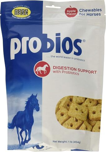 (3 Pack) Probios Probiotic Treats For Horses, Apple Flavor, 1 Pound Each in Saudi Arabia