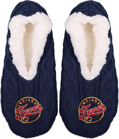 FOCO - Women's WNBA Big Logo Cable Knit Women's Footy Slippers in Kuwait
