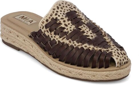 MIA Women’s Erin Woven Pony Hair Espadrille Slide Sandals in Kuwait