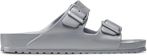 Birkenstock Unisex Arizona EVA Sandal, Metallic Silver 2, 45 Regular/12-12.5 Men in Kuwait