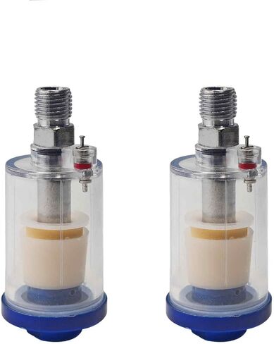 3Pcs Air Compressor Water Oil Separator, 1/4 Inch NPT Inline Air Filter Moisture Separator for Spray Paint Guns, Pneumatic Tools, Air Line Hose in Kuwait