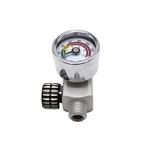 LAUCO KOTA HVLP/LVLP Spray Gun Air Regulator with Pressure Gauge and Air Flow Control ¼-inch NPT Diaphragm Type in Line Regulator for Air Compressor 24578 in Kuwait