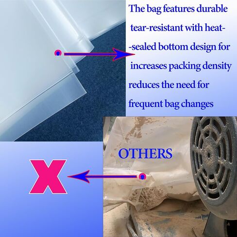 5-Pack Dust Collector bags19.5" Dia 70-gallon Lower Dust Collection Bag | 6-Mil Heavy-Duty Clear Dust Collector Bottom Bag Fits Grizzly JET DC-1100VX DC-1200VX Central Machinery Delta Wen DC1300 in Kuwait
