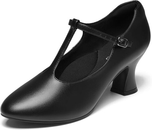 أحذية YESSA T-Strap للنساء مقاس 2 بوصة/2.5 بوصة أحذية الرقص اللاتينية أحذية 1920s لسوينغ السالسا فولكلوريكو الفلامنكو التانغو in Kuwait