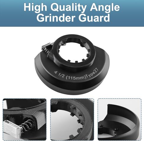 Compatible 4.5" Type 27 Guard Assembly for Milwaukee Angle Grinder | For 6140-30,6140-33,6148-30,2680-20, for paddle/slide switch cordless cutter, durable metal safety guard replacement part in Kuwait