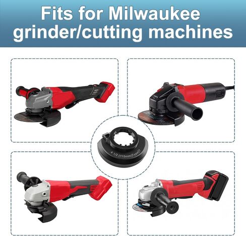 Compatible 4.5" Type 27 Guard Assembly for Milwaukee Angle Grinder | For 6140-30,6140-33,6148-30,2680-20, for paddle/slide switch cordless cutter, durable metal safety guard replacement part in Kuwait