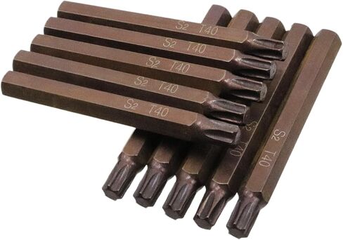 T40 Torx Screwdriver Bit Set 6 Point Star Bits with 5/16" Hex Shank Star Screwdriver Kit Tools -10pcs in Kuwait