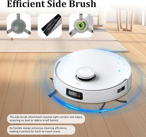 Accessories For Lefant M210 M210P M210S M210B M213 M213S, For OKP Life K2 K3 K3A K5 K6 Robot Vacuum Cleaner Replacement Part,6 HEPA Filter + 6 Side Brush in Kuwait