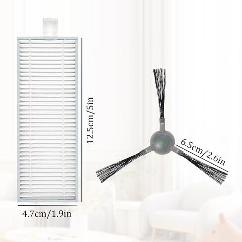Accessories For Lefant M210 M210P M210S M210B M213 M213S, For OKP Life K2 K3 K3A K5 K6 Robot Vacuum Cleaner Replacement Part,6 HEPA Filter + 6 Side Brush in Kuwait