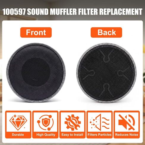 Sound Muffler Filter for ProTeam 100597 Compatible with SuperCoach 10 Quart Backpack Vacuums, Reduces Noise & Captures Fine Dust (Fits for Super CoachVac HEPA, CoachVac, MegaVac) 1-Pack in Kuwait