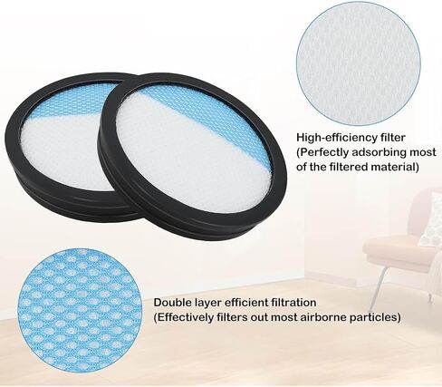 2 pack Filter Compatible with Hoover ONEPWR Emerge Vacuum models BH53600, BH53600V, BH53602, BH53602V, PBLSV716K BLSV716B PBLSV717K PBLSV717B PCL720K. Part # AH48000 in Kuwait