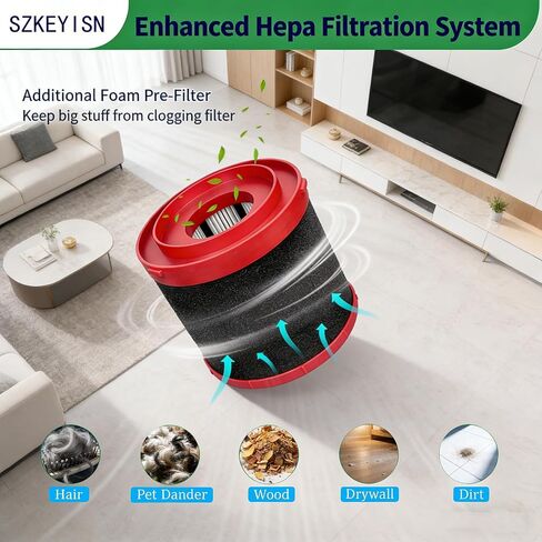 4 Pack HEPA Filter Replacement Kit, Compatible with 49-90-1900 Wet/Dry Vacuum Cleaners, Includes 4 Filters, 4 Foam Sleeves & 1 Cleaning Brush, Washable Reusable in Kuwait