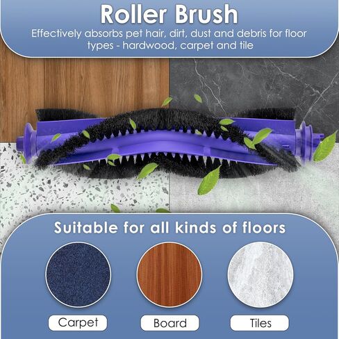 (20 Pack) Freo S Replacement Parts Compatible with Narwal Freo S Robot Vacuum Cleaner, 1 Roller Brush, 6 Side Brushes, 5 HEPA Filters, 5 Dust Bags, 3 Mop Pads, Accessories Kit in Kuwait