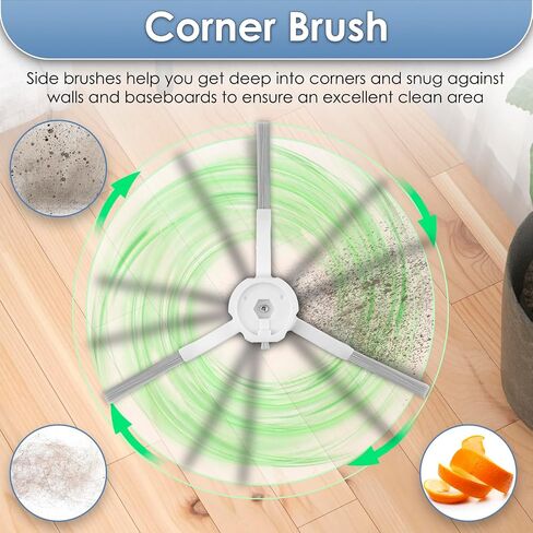 (20 Pack) Freo S Replacement Parts Compatible with Narwal Freo S Robot Vacuum Cleaner, 1 Roller Brush, 6 Side Brushes, 5 HEPA Filters, 5 Dust Bags, 3 Mop Pads, Accessories Kit in Kuwait