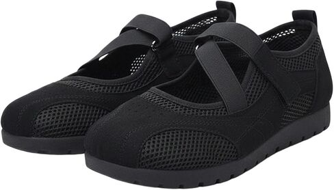 Women's Barefoot Mary Jane Flats Wide Toe Box Zero Drop Sole Ballet Shoes Flat Women Comofortable with Adjustable Straps Slip on Washable Knit Casual Orthopedic Flats Barefoot Mary Jane Shoes in Kuwait