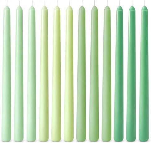 12-Pack Earth Tone Taper Candles, 10 Inch Unscented Dripless Candlesticks, Long-Lasting Burn Time of 7-8 Hours, Perfect for Fall Harvest Halloween Thanksgiving Dinners Parties and Home Décor in Saudi Arabia