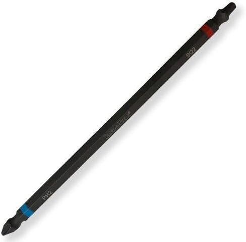 Rack-A-Tiers 70224BR Bulk Impact Bit-Double Ended-Phillips #2 & Robertson #2 x 4" -Blue/Red in Kuwait