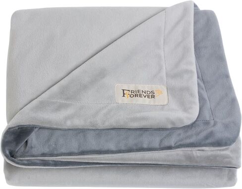 Friends Forever Durable Dog Blanket for Couch Protection | Two Tone Reversible Pet Hair Resistant Blanket for Dogs Cats Bed Kennel Crate Car Seat - Soft Velvet, Warm Fleece (Medium 45x35) in Saudi Arabia