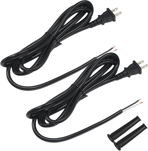 16 AWG 8Ft 2 Wire Power Tool Replacement Cord Fit Drills Grinders Miter Saw | Compatible with Sanders, Chop Saws, Vacuums, Household Appliances, Motors & Other Power Equipment in Kuwait