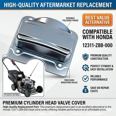 deawater Valve Cover Replacement for Honda GCV160 GCV190 Engine, Fits HRR216 HRS216 HRX217 Lawn Mower, Replaces 12311-Z8B-000, Durable Engine Cylinder Head Cover in Kuwait