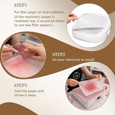 1000 Sheets Disposable Nail Dust Collector Filter Paper | Nail Dust Vacuum Filter for Most Nail Dust Fan Extractor Machine, Nail Tech Supplies Accessories for Home Salon & Nail Spa in Kuwait