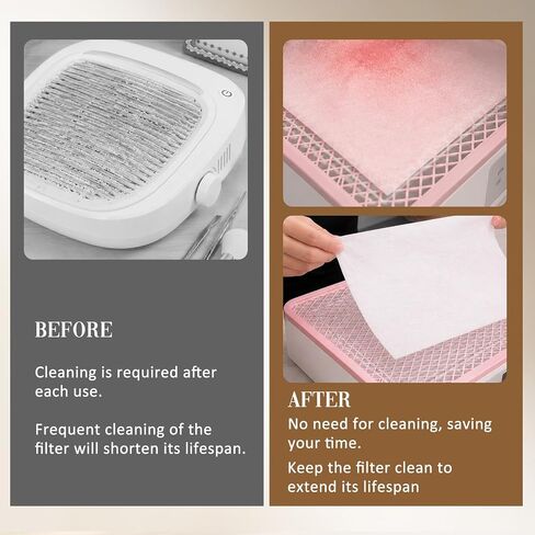1000 Sheets Disposable Nail Dust Collector Filter Paper | Nail Dust Vacuum Filter for Most Nail Dust Fan Extractor Machine, Nail Tech Supplies Accessories for Home Salon & Nail Spa in Kuwait