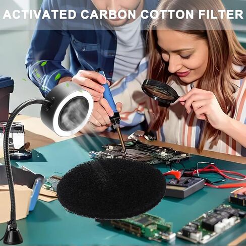 Carbon Filter Compatible with SainSmart/Toolour Portable Fume Extractor | Replacement Fan Carbon Filter, Magnetic Solder Smoke Absorber for Soldering Filter, 5 pcs in Kuwait