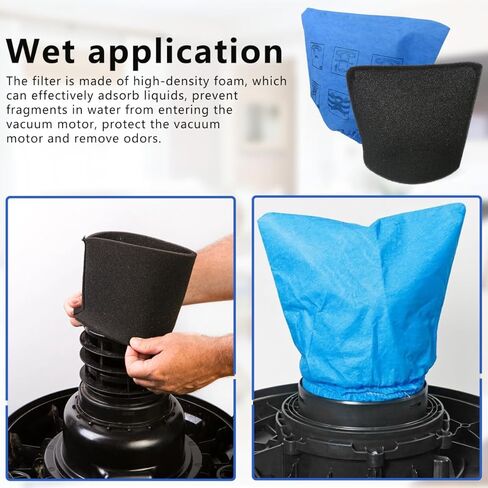 VRC51 Filter Replacement Kit for Vacmaster 4 gallon vac VQ407S, VF408 - Includes Cloth and Foam Filter in Kuwait