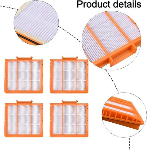 Pre-Motor Filter Replacement for Shark Ai Ultra Robot Vacuum, 4-Pack Home Cleaning Parts, Compatible with Xprfrv2500 Av251waxus Av2511ae Av2501s Rv2610wa Ur2500sr in Kuwait