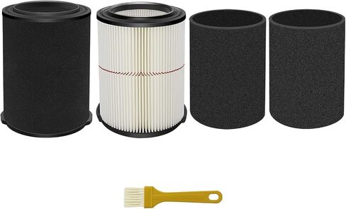 Filters Replaces CMXZVBE38754+ CMXZVBE38773 Craftsman Filter, Replaces # 009-38754 Red Stripe Filter, Fits 5 6 8 9 12 14 16 20 gallon CRAFTSMAN Shop Vacuums with 2*Foam Sleeve in Kuwait