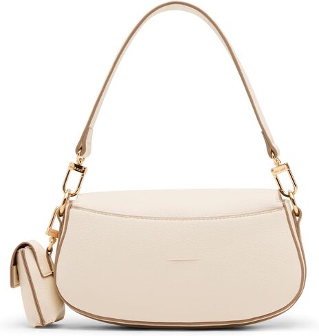 Anne Klein Womens Saddle with 3 Straps: Detachable Shoulder Strap, Wide Logo Deboss Strap & Standard Strap in Kuwait