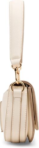 Anne Klein Womens Saddle with 3 Straps: Detachable Shoulder Strap, Wide Logo Deboss Strap & Standard Strap in Kuwait