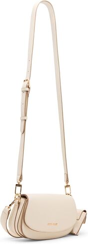 Anne Klein Womens Saddle with 3 Straps: Detachable Shoulder Strap, Wide Logo Deboss Strap & Standard Strap in Kuwait