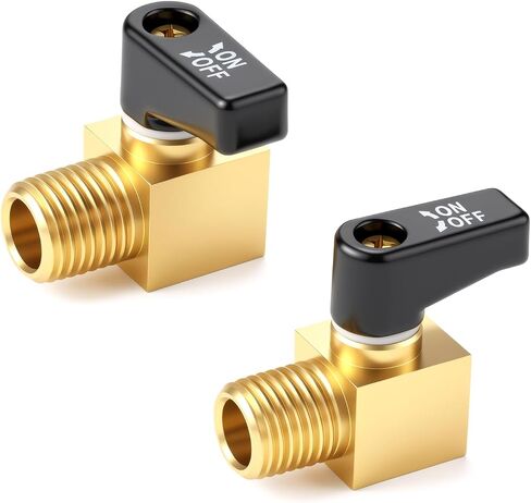 2PCS Brass Air Compressor Drain Valve 1/4" NPT Male Thread Ball Type Drains Valves Air Compressor Drain Valve Cock Ball Valves Airs Compressors Accessories for Airs Compressors Part in Kuwait