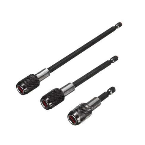 3Pcs/Set Extension Quick Release Screwdriver Bit Holder, 2.36" 4" 6" 1/4 Inch Hex Shank Drill Bit Extension Adapter Set for Power Screwdriver Drill Impact Driver in Kuwait