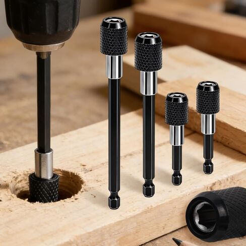 3Pcs/Set Extension Quick Release Screwdriver Bit Holder, 2.36" 4" 6" 1/4 Inch Hex Shank Drill Bit Extension Adapter Set for Power Screwdriver Drill Impact Driver in Kuwait